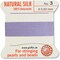 Griffin Silk Bead Cord Perlseide – Size 3 (0.50mm) – 2 Meters per Card – Stainless Steel Needle Attached – for Knotting Pearls, Gemstones, Crystals and Beads